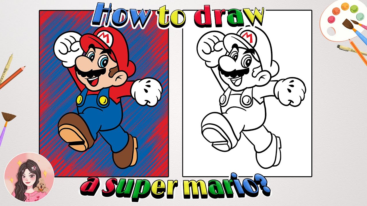 How to Draw Super Mario? |Mario Drawing|Mario Jump | Mario Game| the World of Mario